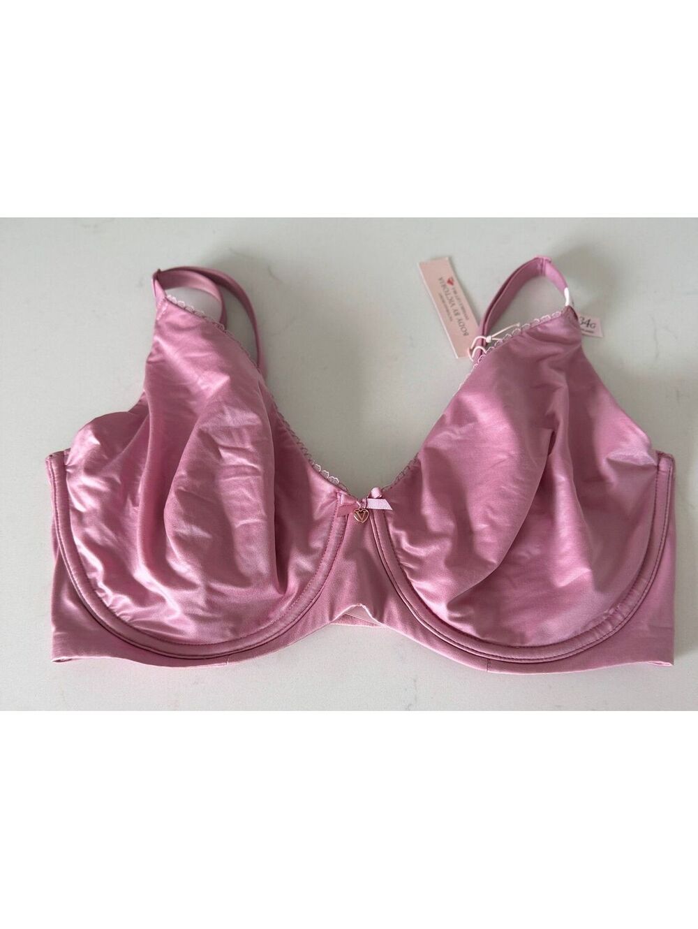 Victoria's Secret Invisible Lift Mauve Full Coverage Minimizer Bra Size 34G